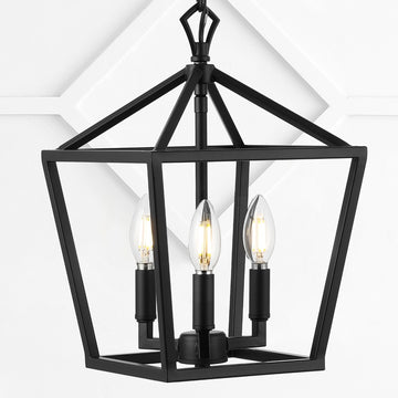 Iris 10" Iron Classic Modern Lantern LED Pendant - JONATHAN Y